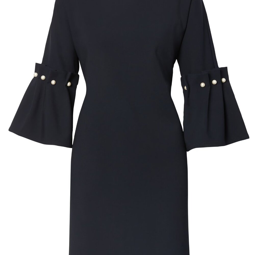 Banana Republic Bell-Sleeve Shift Dress with Pearl Accents Size 0